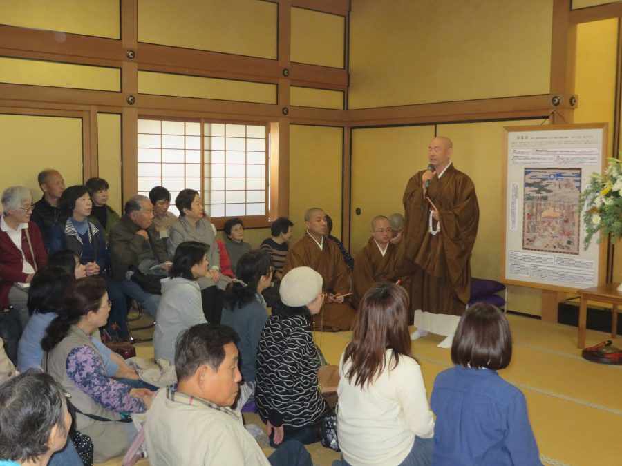 法要後の法話（涅槃図の解説）