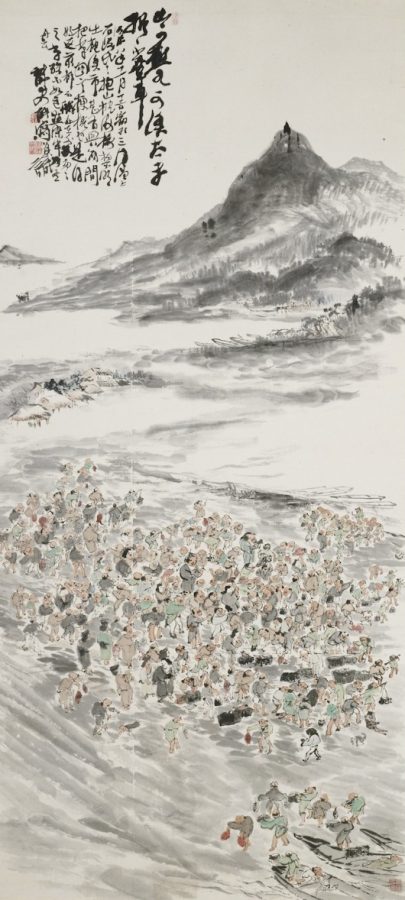 三津浜漁市図　明治8年