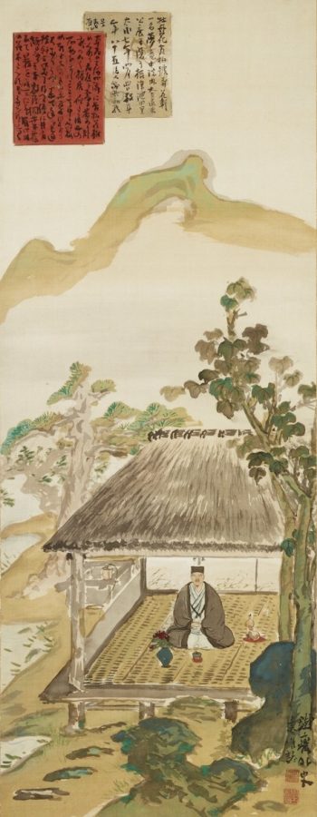 隠士牡丹花肖伯像　明治38年